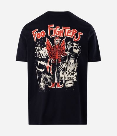 Remera Comfort en Algodón con Estampa de Foo Fighters 6