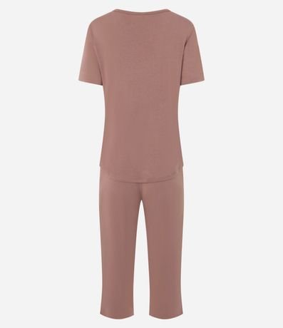 Pijama Largo en Viscolycra con Detalle en Encaje 7