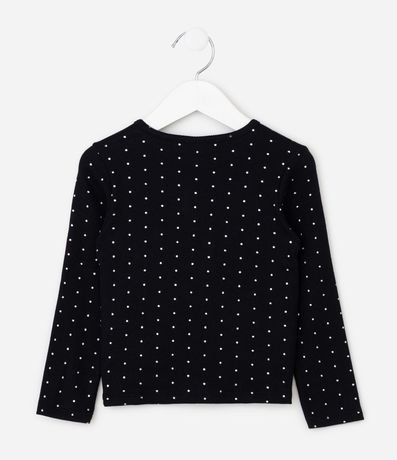 Blusa Slim Infantil en Rib con Brillo de Lunares – Talle 1 a 6 años 2