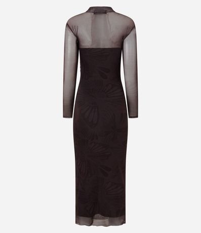 Vestido Midi en Tule con Estampado Farfalla 6