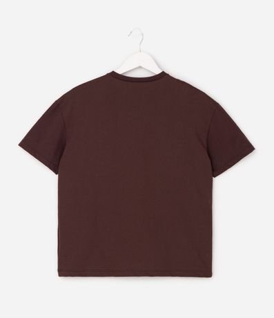 Remera Over Infantil con Estampa de Oso Marron - Talle 5 a 16 años 3