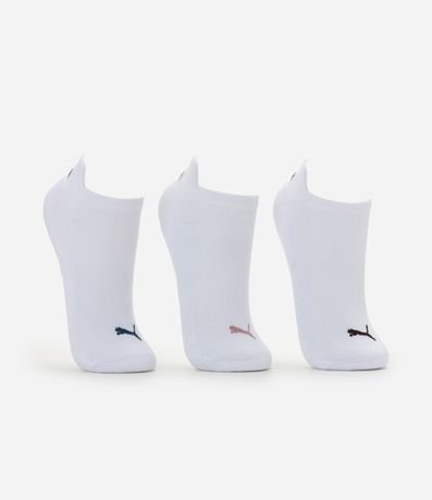 Kit 03 Medias Caña Corta Deportivas en Algodón Puma 2