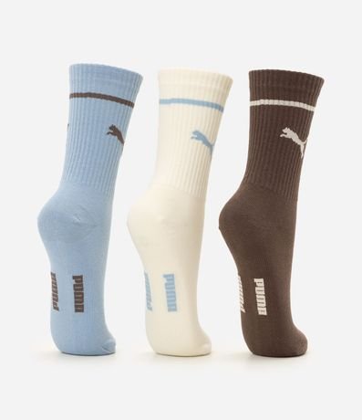 Kit 03 Medias Caña Larga Deportivas Puma 3