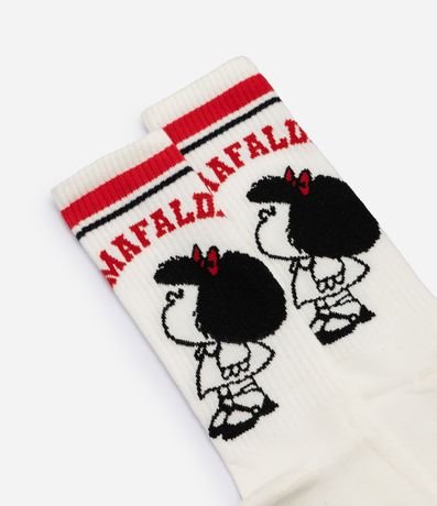 Media Caña Larga en Algodón con Estampa de Mafalda 4