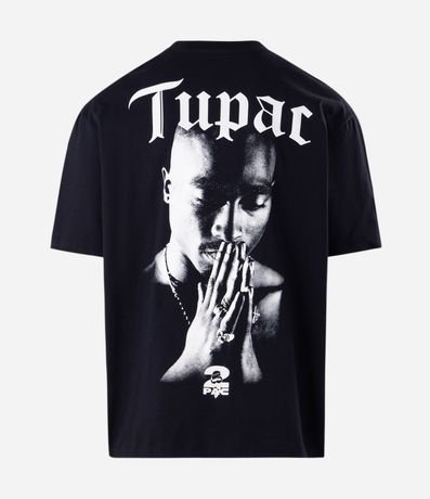 Remera Relaxed en Algodón con Estampado Tupac 2