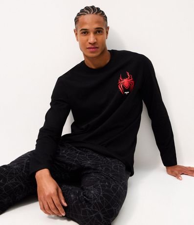 Pijama Largo en Algodón con Estampa de Miles Morales