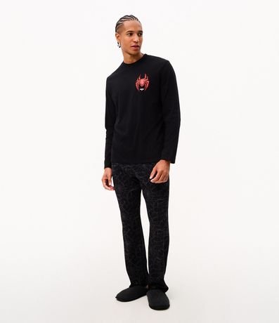 Pijama Largo en Algodón con Estampa de Miles Morales 2
