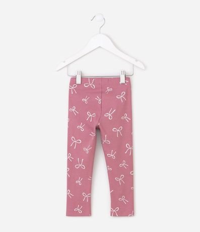 Pantalón Legging en Rib con Estampa de Lacitos - Talle 1 a 6 años 2
