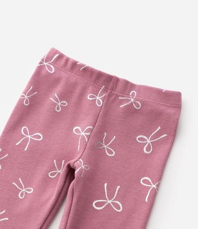 Pantalón Legging en Rib con Estampa de Lacitos - Talle 1 a 6 años 4