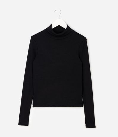 Blusa Infantil Acanalada en Algodón con Cuello Alto - Talle 5 a 16 años 2