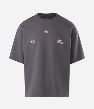 Remera Oversized con Lettering Lead The Way 5