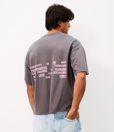 Remera Oversized con Lettering Lead The Way 3