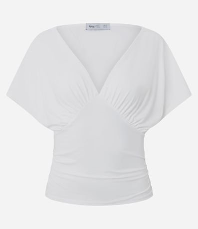 Blusa en Microfibra con Escote V y Manga Murciélago 5