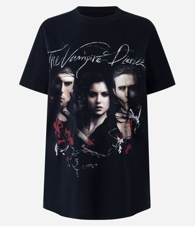 Remera en Algodón con Estampa The Vampire Diaries 5