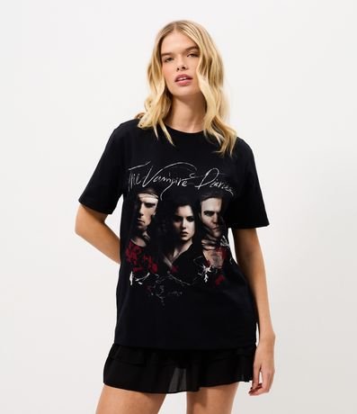 Remera en Algodón con Estampa The Vampire Diaries