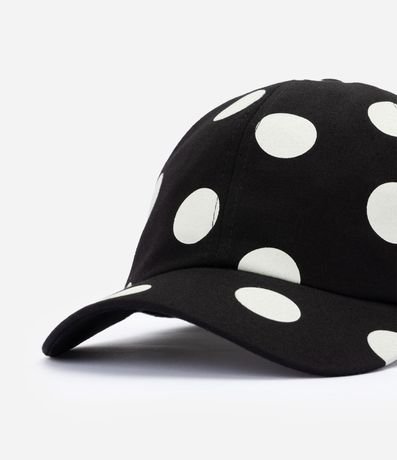 Gorra en Sarga con Aba Curva y Estampa de Lunares 5