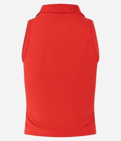 Blusa Polo en Escote V sin Mangas 2
