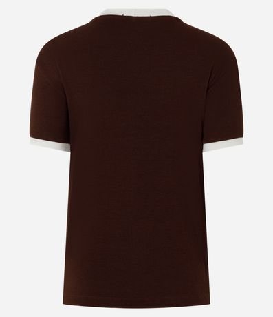 Blusa Manga Corta en Rib con Botones en el Hombro 3