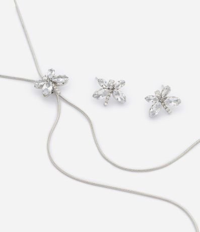 Conjunto de Collar y Caravanas con Colgante de Libélula