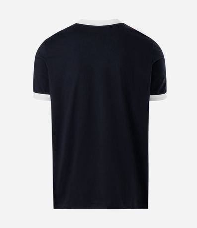 Remera Regular en Algodón con Rayas en los Hombros 2