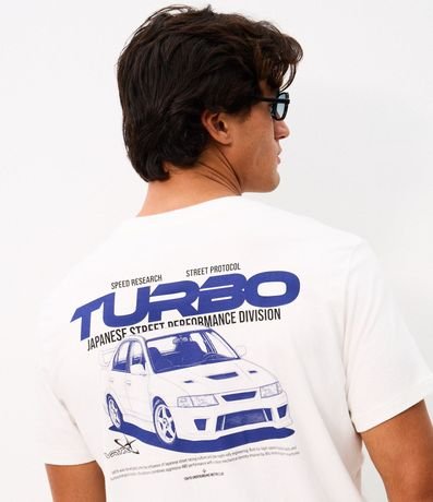 Remera Comfort en Algodón con Estampa de Carro Turbo