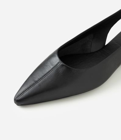 Zapatilla Slingback de Punta Fina en Cuero 4