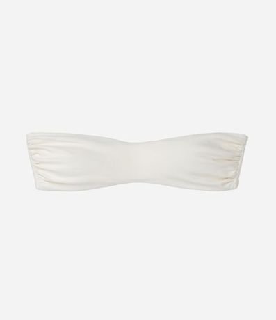 Bikini Top Bandeau Faixa con Copa Desmontable y Frunzidos Laterales 1