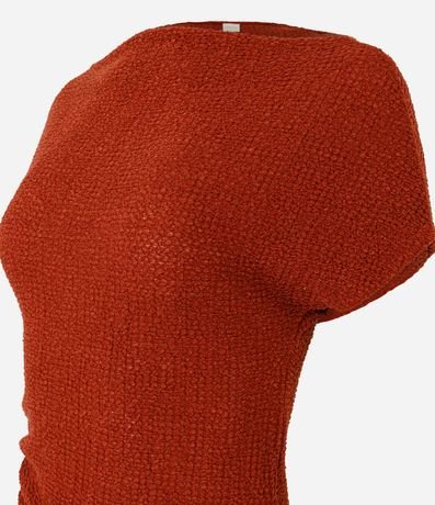 Blusa Asimétrica Texturizada con Manga Corta 2