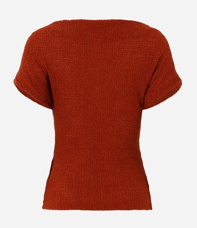 Blusa Asimétrica Texturizada con Manga Corta 3