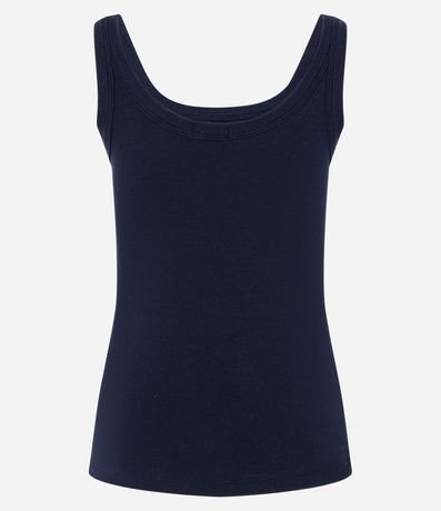 Musculosa Básica en Rib con Breteles Anchos 6